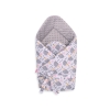 Baby nest minky with bow - hedgehogs Gray