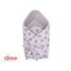 Baby nest minky with bow - hedgehogs Gray