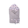 Baby nest minky with bow - hedgehogs Gray