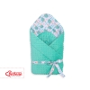 Baby nest minky with bow - hedgehogs mint