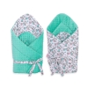 Baby nest minky with bow - rocking horses