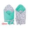 Baby nest minky with bow - rocking horses