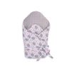 Baby nest minky with stiffening with bow - hedgehogs Gray