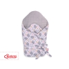 Baby nest minky with stiffening with bow - hedgehogs Gray
