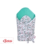 Baby nest minky with stiffening with bow - rocking horses
