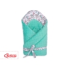 Baby nest minky with stiffening with bow - rocking horses