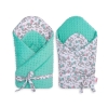 Baby nest minky with stiffening with bow - rocking horses