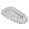 Baby nest- mint rabbits/gray