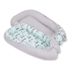 Baby nest- mint rabbits/gray