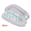 Baby nest- mint rabbits/gray