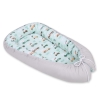 Baby nest- mint rabbits/gray