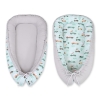 Baby nest- mint rabbits/gray