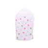 Baby nest Wrapping Blanket - Gray-pink stars