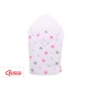 Baby nest Wrapping Blanket - Gray-pink stars
