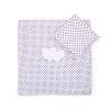 Baby pram bedding set 2pcs- Hanging Hearts black dots on white