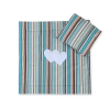 Baby pram bedding set 2pcs- Hanging hearts brown stripes
