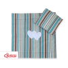Baby pram bedding set 2pcs- Hanging hearts brown stripes