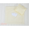 Baby pram bedding set 2pcs- Hanging hearts cream