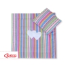 Baby pram bedding set 2pcs- Hanging hearts lilac stripes