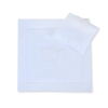 Baby pram bedding set 2pcs- Hanging hearts white