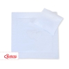 Baby pram bedding set 2pcs- Hanging hearts white