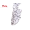 Baby Room Curtains- Hanging Hearts black dots on white