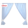 Baby Room Curtains- Hanging Hearts blue checkered