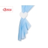 Baby Room Curtains- Hanging Hearts blue stripes