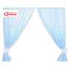 Baby Room Curtains- Hanging Hearts blue stripes