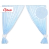 Baby Room Curtains- Hanging Hearts blue stripes