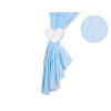 Baby Room Curtains- Hanging Hearts blue stripes