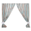 Baby Room Curtains- Hanging Hearts brown stripes