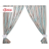 Baby Room Curtains- Hanging Hearts brown stripes