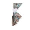 Baby Room Curtains- Hanging Hearts brown stripes