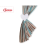 Baby Room Curtains- Hanging Hearts brown stripes
