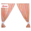Baby Room Curtains- Hanging Hearts orange stripes