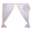 Baby Room Curtains- Hanging Hearts pink flowers