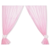 Baby Room Curtains- Hanging Hearts pink stripes