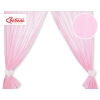 Baby Room Curtains- Hanging Hearts pink stripes