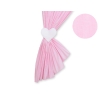 Baby Room Curtains- Hanging Hearts pink stripes