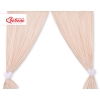 Baby Room Curtains- Hanging Hearts white dots on beige