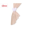 Baby Room Curtains- Hanging Hearts white dots on beige