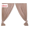 Baby Room Curtains- Hanging Hearts white dots on brown