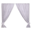 Baby Room Curtains- Hanging Hearts white dots on Gray