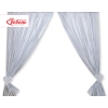 Baby Room Curtains- Hanging Hearts white dots on gray