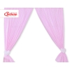 Baby Room Curtains- Hanging Hearts white dots on pink