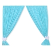 Baby Room Curtains- Hanging Hearts white dots on turquoise