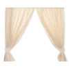Baby Room Curtains- Hanging Hearts white polka dots on beige