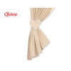 Baby Room Curtains- Hanging Hearts white polka dots on beige