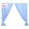 Baby Room Curtains- Hanging Hearts white polka dots on blue